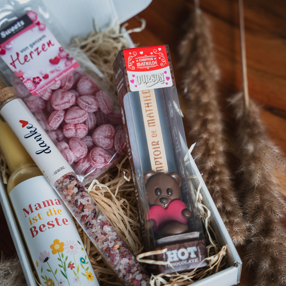 Muttertag Geschenk Set - Likör & Feinkost für Mama