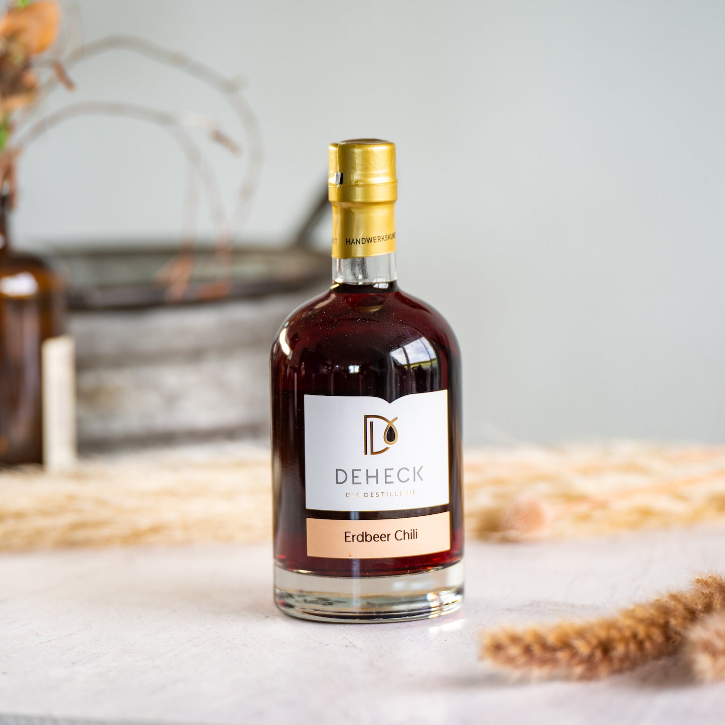 Deheck Topseller Erdbeer Chili Likör in 500 ml Flasche