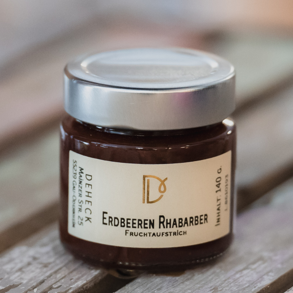 Erdbeeren Rhabarber Aufstrich