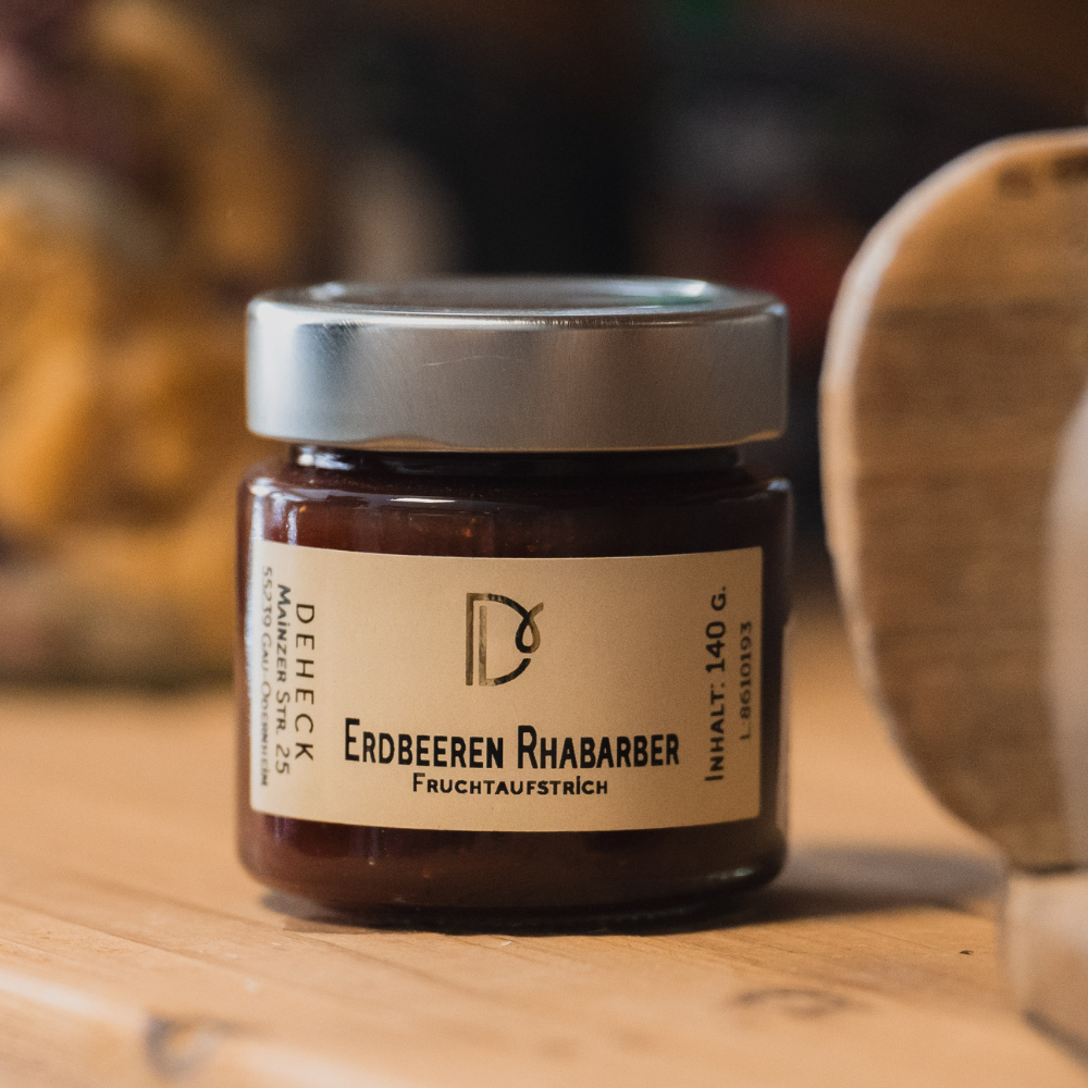 Erdbeeren Rhabarber Aufstrich