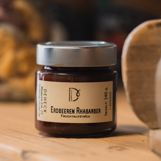 Erdbeeren Rhabarber Aufstrich