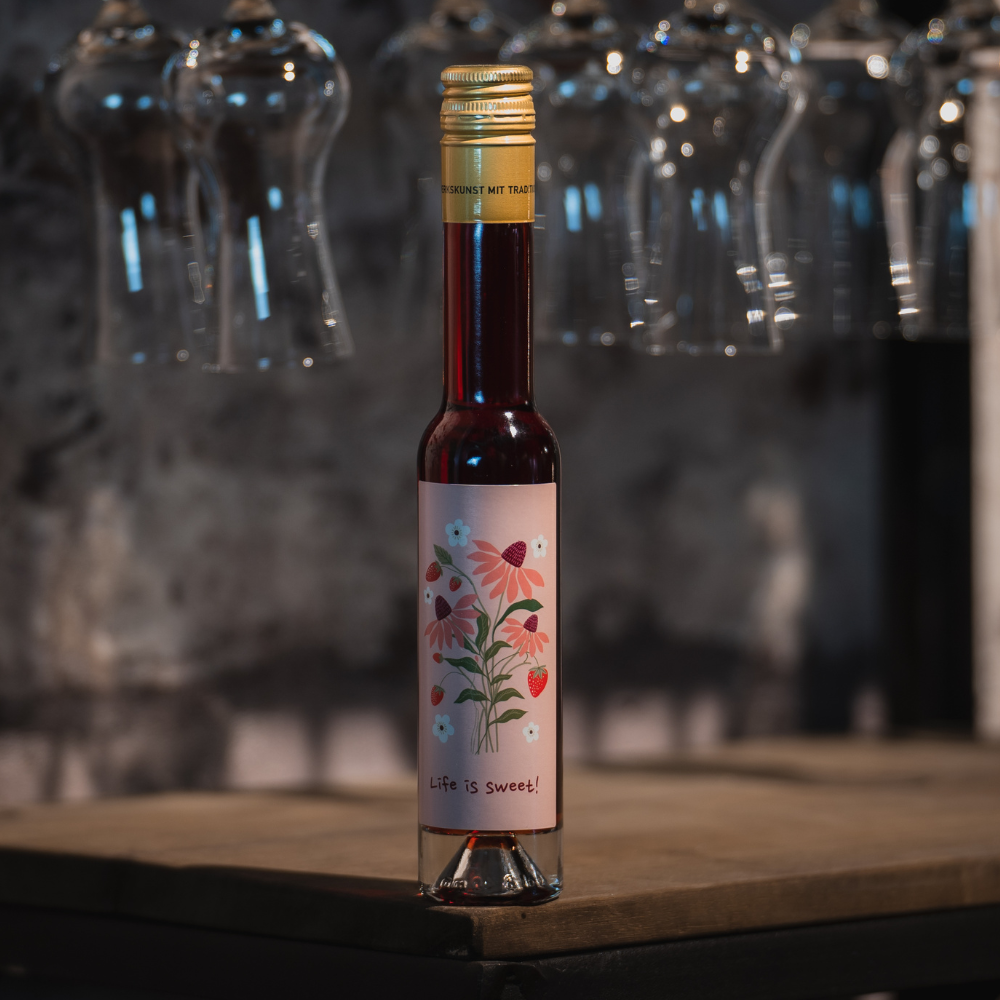Life is Sweet| Erdbeeren Etikett | Erdbeer-Chili Likör 20%