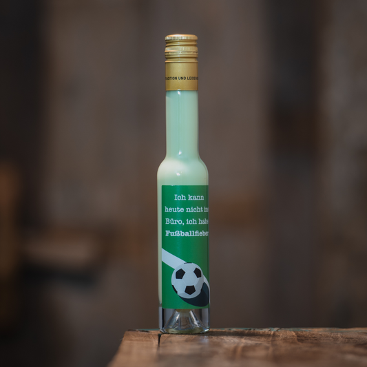 Fußballfieber Likör | Fußball Etikett | Pistazien Sahnelikör 15%