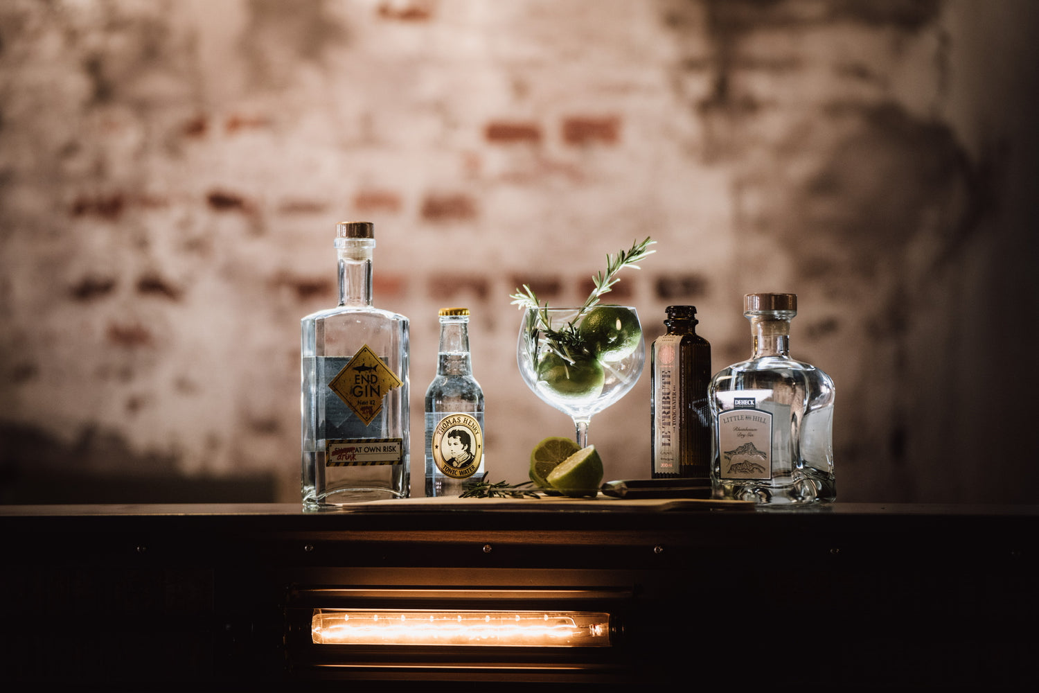 Gins vom Gin Tasting in der Deheck Eventwerkstatt in Gau-Odernheim