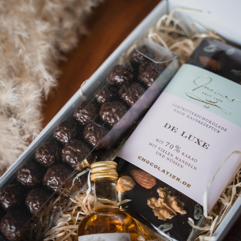 kleines Whisky Geschenkset | Whisky Geschenk mit Schokolade