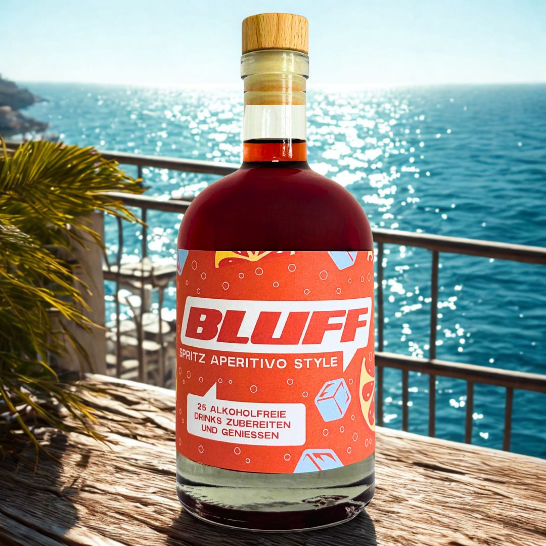 alkoholfreier Aperitivo Spritz Bitterorange - BLUFF alkoholfreie Alternative Sirup und Wasser mixen zum Ready To drink Cocktail ohne Alkohol