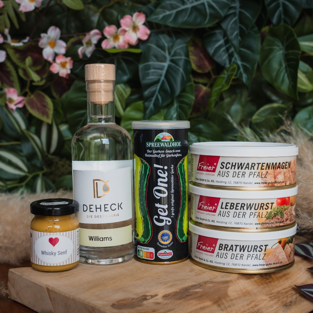 Versperzeit Geschenk - Geschenkset mit Schnaps & zünftiger Feinkost