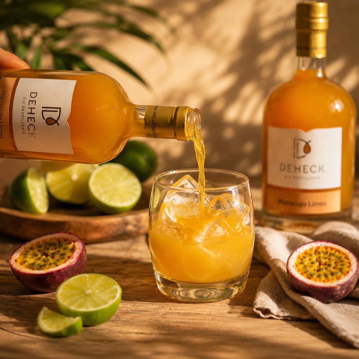 Maracuja Limes Likör | fruchtiger Maracuja Likör mit Fruchtpüree | 15%