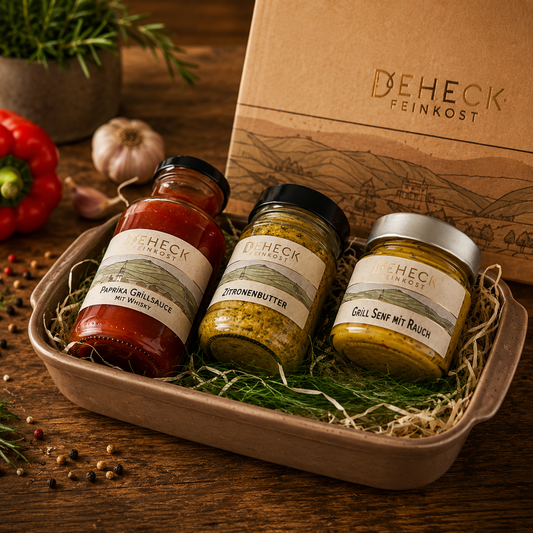 Mini BBQ Set | Barbecue Genuss- und Geschenkset | Grillsauce, Senf & Gewürz