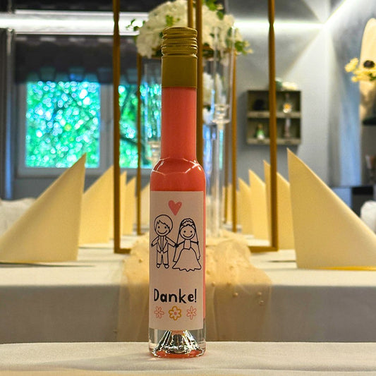 cremiger Erdbeeren Hochzeitslikör (Gastgeschenk für Hochzeitsgäste)
