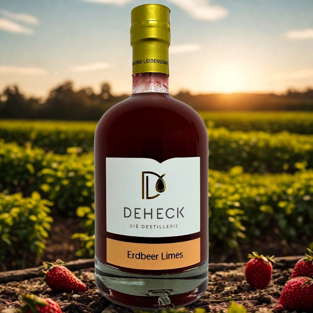 Erdbeer Limes Likör | fruchtiger Erdbeer Likör mit Fruchtpüree | 15%