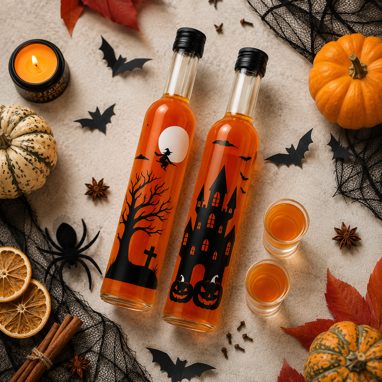 Halloween Schnaps | scharfer Mango Likör Schnapsidee | 20%