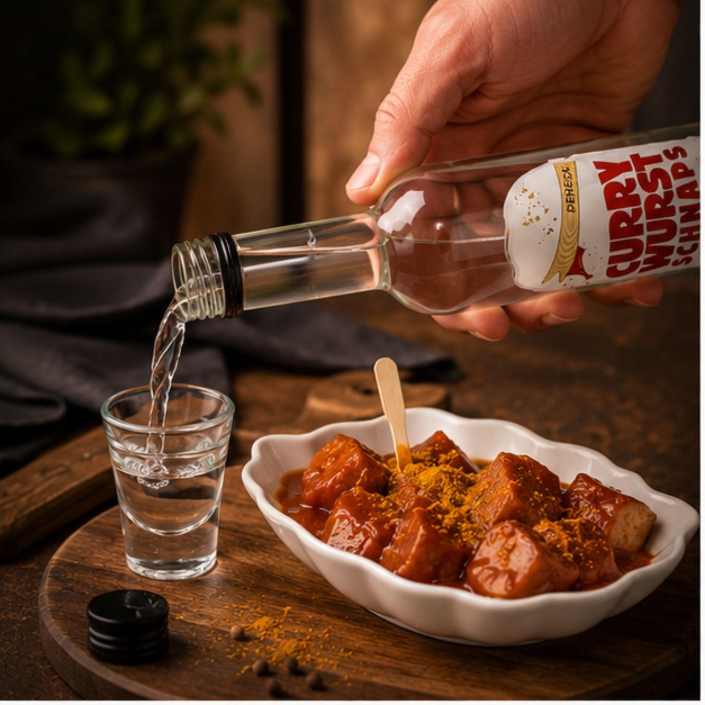 Currywurst Schnaps | nach Rezept von original Berliner Currywurst-Sauce Schnapsidee | 35%