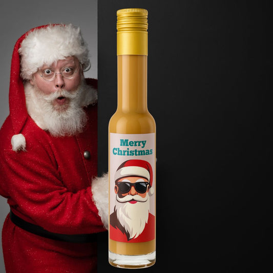 Keks Likör mit Retro Weihnachtsmann Motiv und Geschmack Spekulatius - Sahnelikör Spekulatius von Deheck
