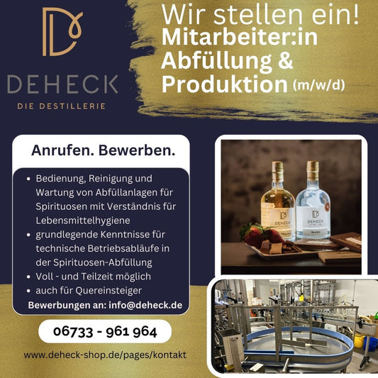 Wir stellen ein: Mitarbeiter:in Abfüllung & Produktion (m, w, d)