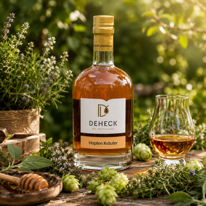 Hopfen Honig Kräuter Likör | Kräuter Schnaps mit fein-süßer Note | 50%