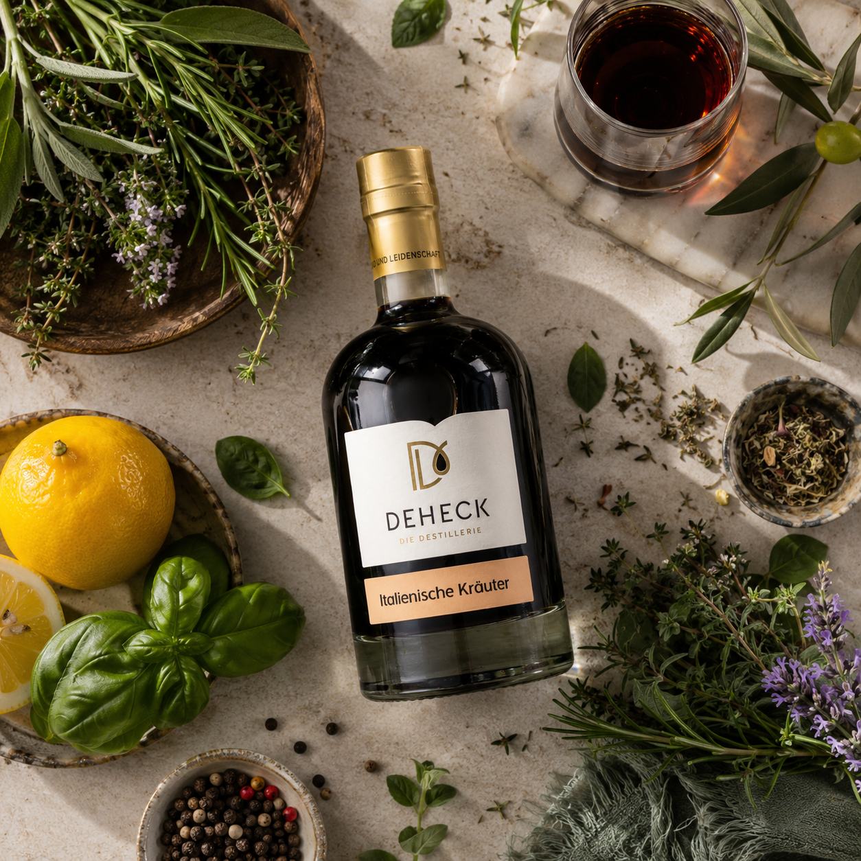 Kräuter Likör italienische Art | Kräuter Schnaps mit mediteraner Note | 30%