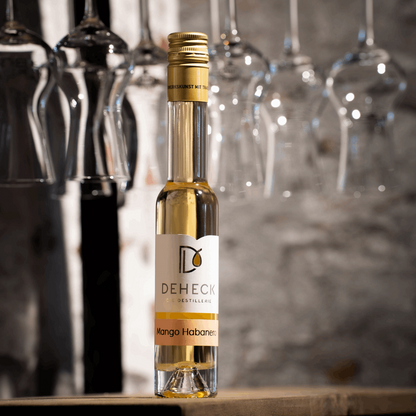 Mango Habenero Likör in 100 ml Flasche von der Destillerie und Likörmanufaktur Deheck