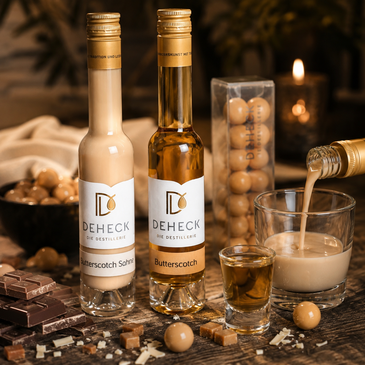 Butterscotch Geschenk-Set  | Butterscotch Liköre & Butter-Scotch Süßigkeit