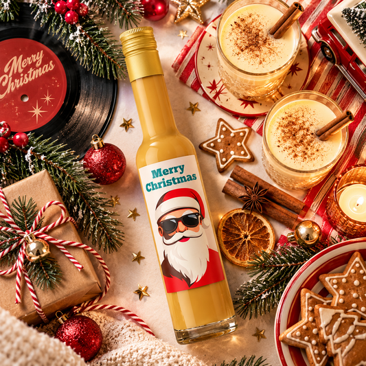 Spekulatius Likör | Weihnachtsmann Sahnelikör mit Santa Motiv Retro  | 15%