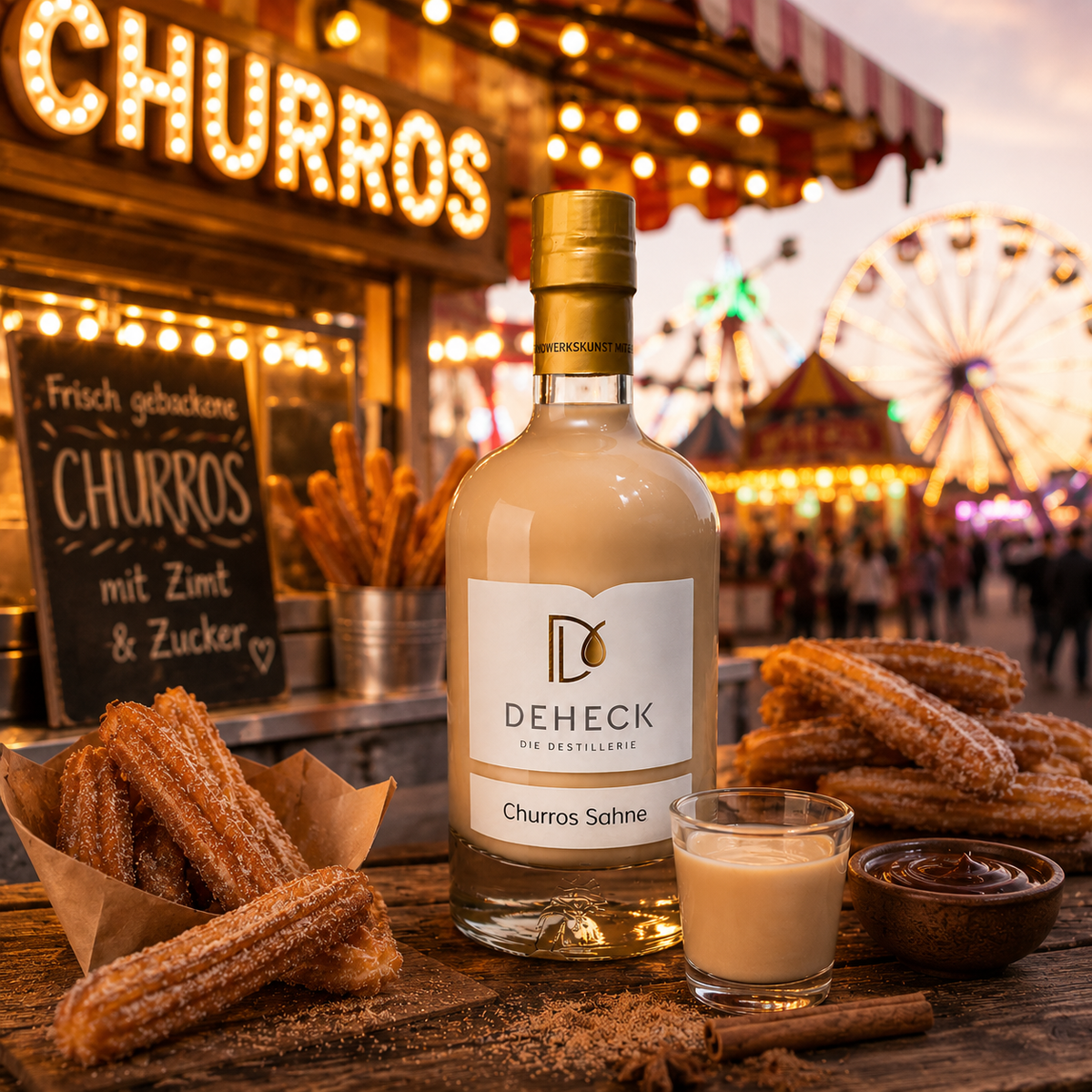 Churros Sahnelikör | cremiger Churro Likör wie das spanische Trend Gebäck | 15%