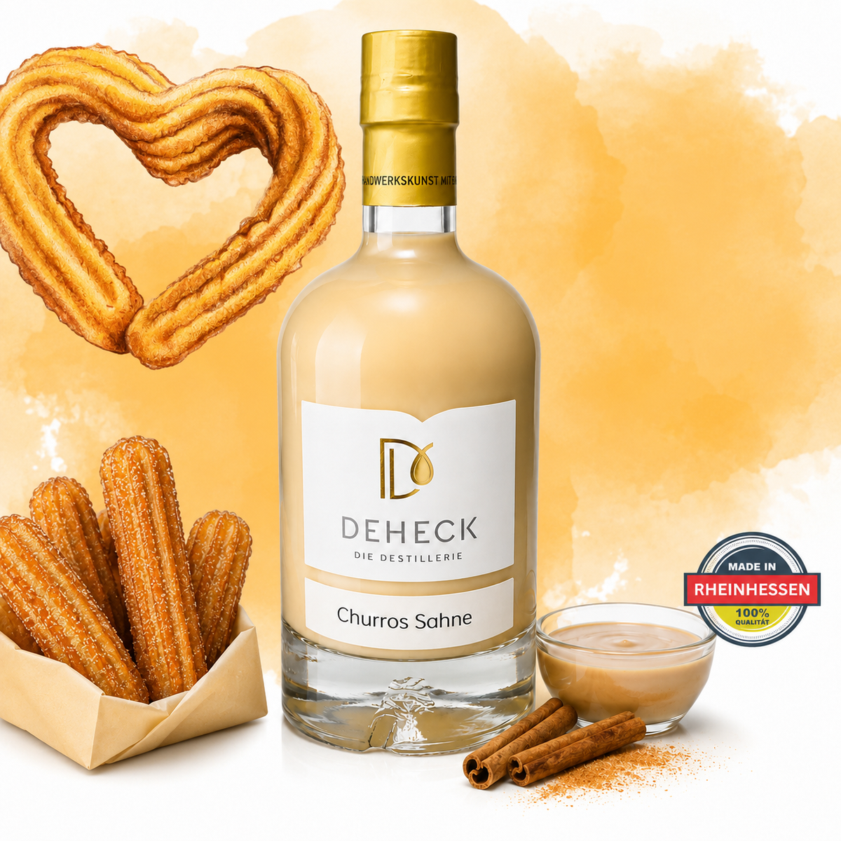 Churros Sahnelikör | cremiger Churro Likör wie das spanische Trend Gebäck | 15%