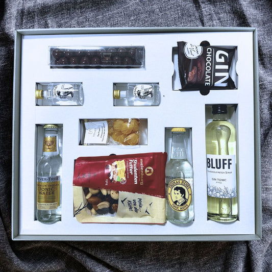 Gin Schlemmerbox - XXL Premium Feinkost & Gin Set