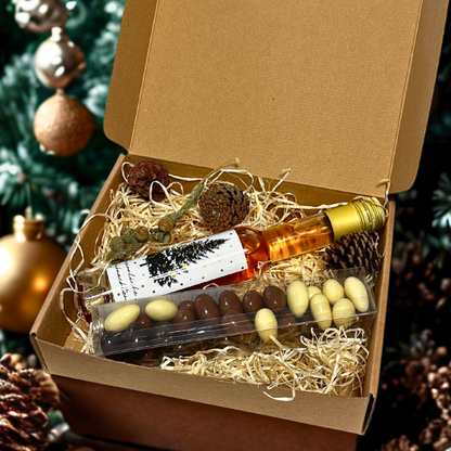 kleines Weihnachtsgeschenk | Mini-Likör Tasting Set & Gau-Odernheim Feinkost Schoko-Mix