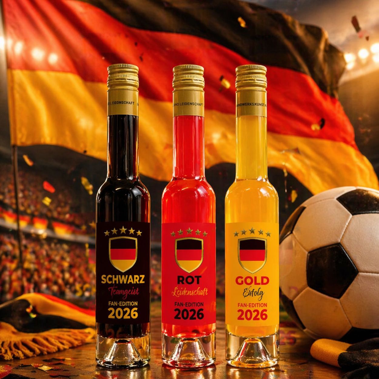 gratis Deutschland Schnaps Trio zur Fußball WM 2026 ‼️ (1 Set pro Bestellung) ‼️