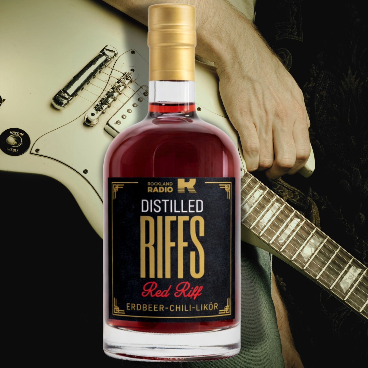 Rockland Radio Erdbeer Likör | mit dezenter Chili Note | 20% | Distilled Riffs