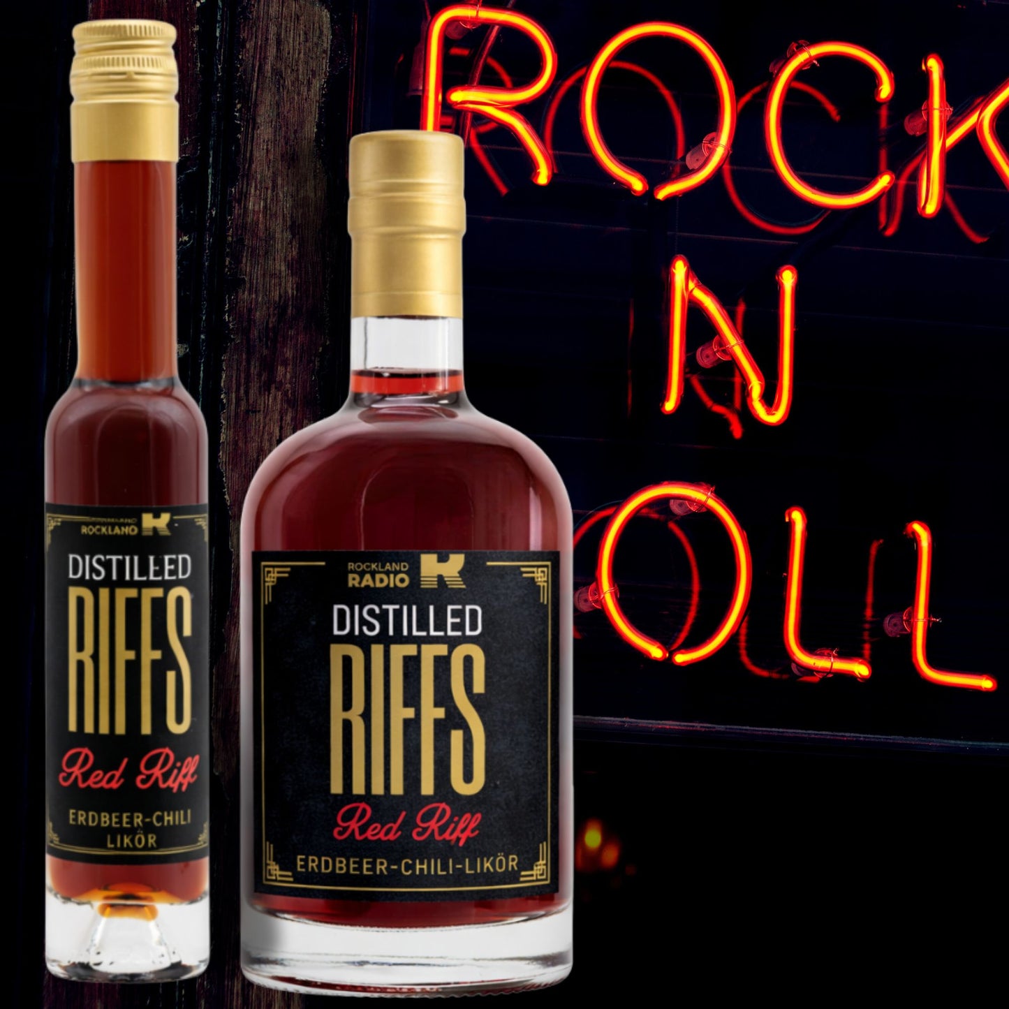 Rockland Radio Erdbeer Likör | mit dezenter Chili Note | 20% | Distilled Riffs