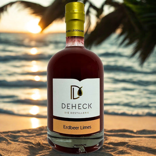 Erdbeer Limes Likör | fruchtiger Erdbeer Likör mit Fruchtpüree | 15%