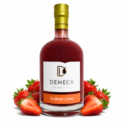 Erdbeer Limes Likör | fruchtiger Erdbeer Likör mit Fruchtpüree | 15%