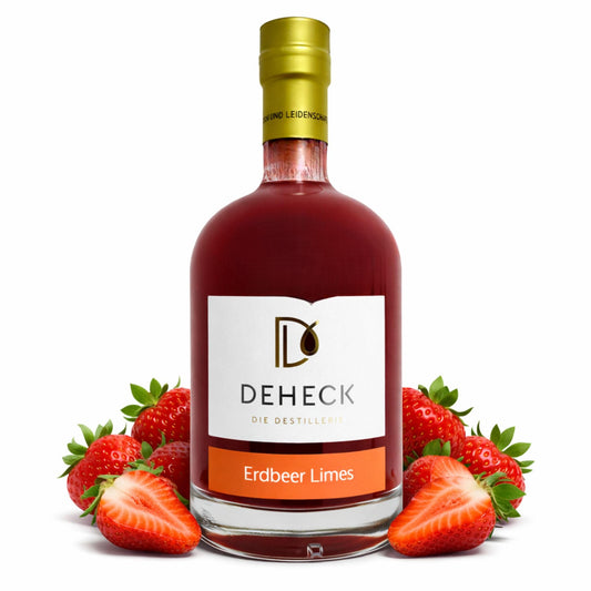 Erdbeer Limes Likör | fruchtiger Erdbeer Likör mit Fruchtpüree | 15%