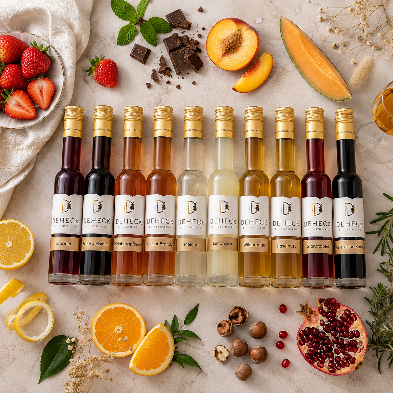 Probierpaket Likör fruchtig & kreativ | 10 x 0,1 L Fruchtlikör Set