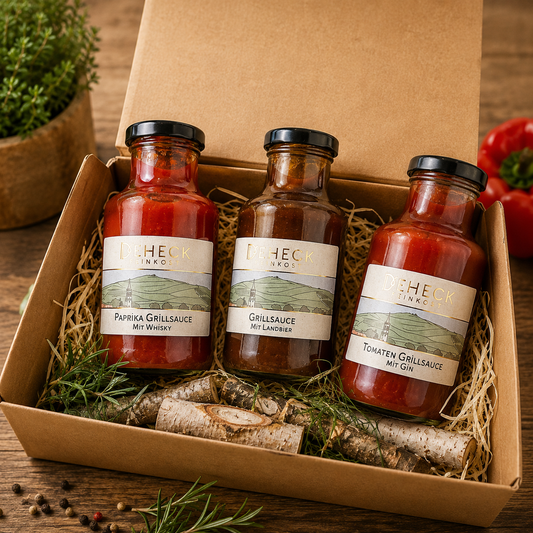 Grillsaucen Set | BBQ Genuss- und Geschenkset| Trio Premium Grillsauce