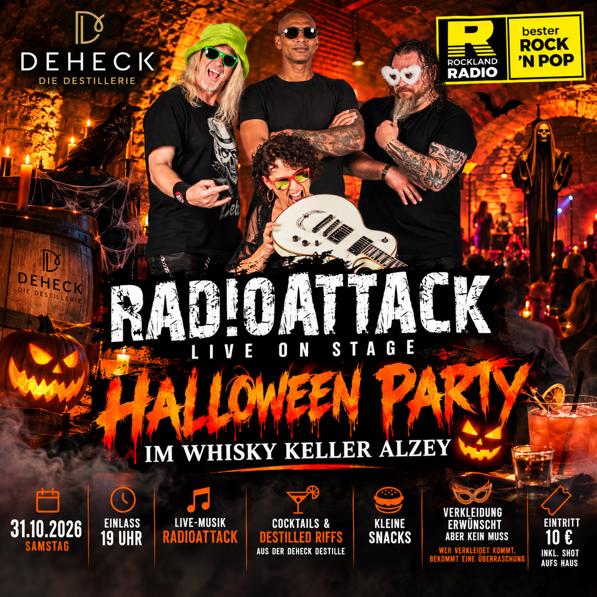 Ticket 🎃 Halloween Party im Whisky Keller Alzey mit LIVE Musik