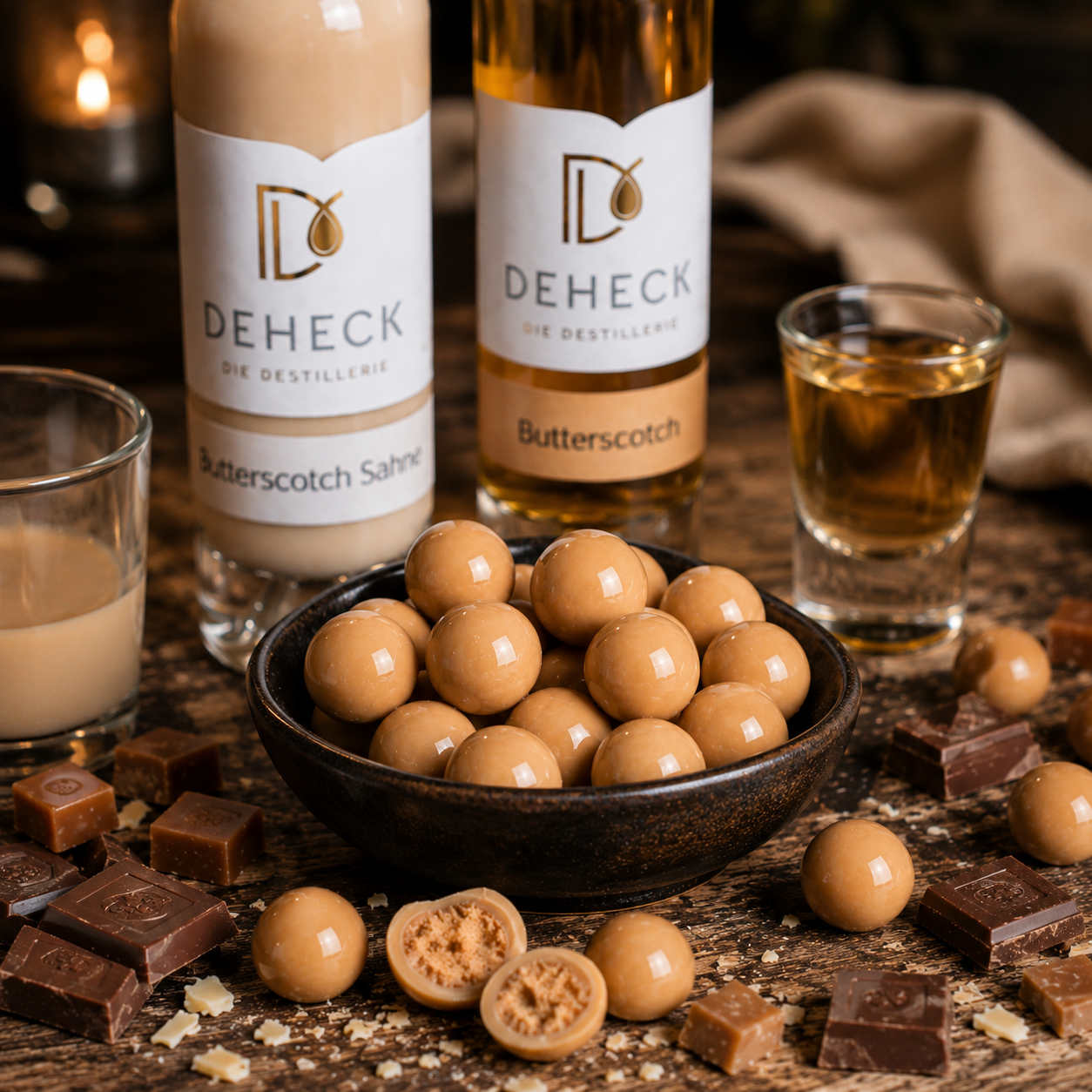 Butterscotch Geschenk-Set  | Butterscotch Liköre & Butter-Scotch Süßigkeit