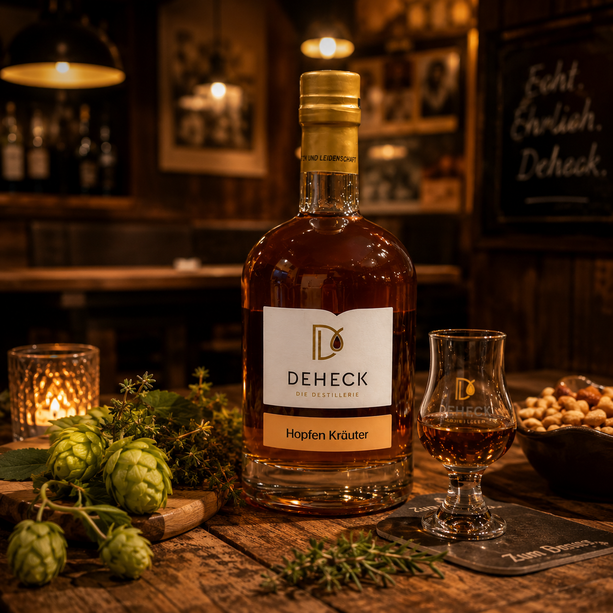Hopfen Honig Kräuter Likör | Kräuter Schnaps mit fein-süßer Note | 50%