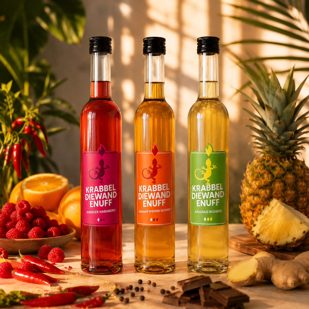 *neu* Krabbeldiewandenuff | fruchtig-scharfe Krabbler-Gruppe | 3 Schnaps Varianten (feurig) | ab 20%