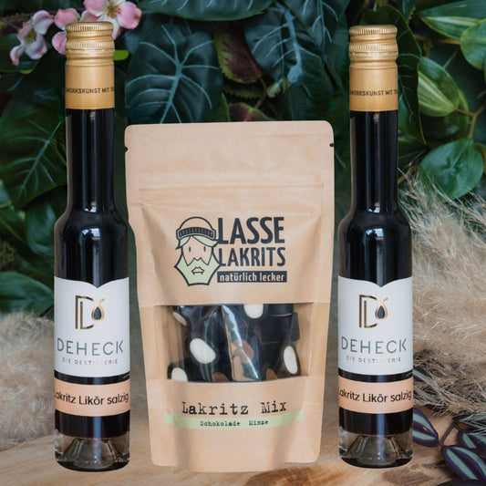 Lakritz Geschenk-Set | Geschenk für Laktritz Liebhaber | Lakritz Liköre & Lasse Lakritz