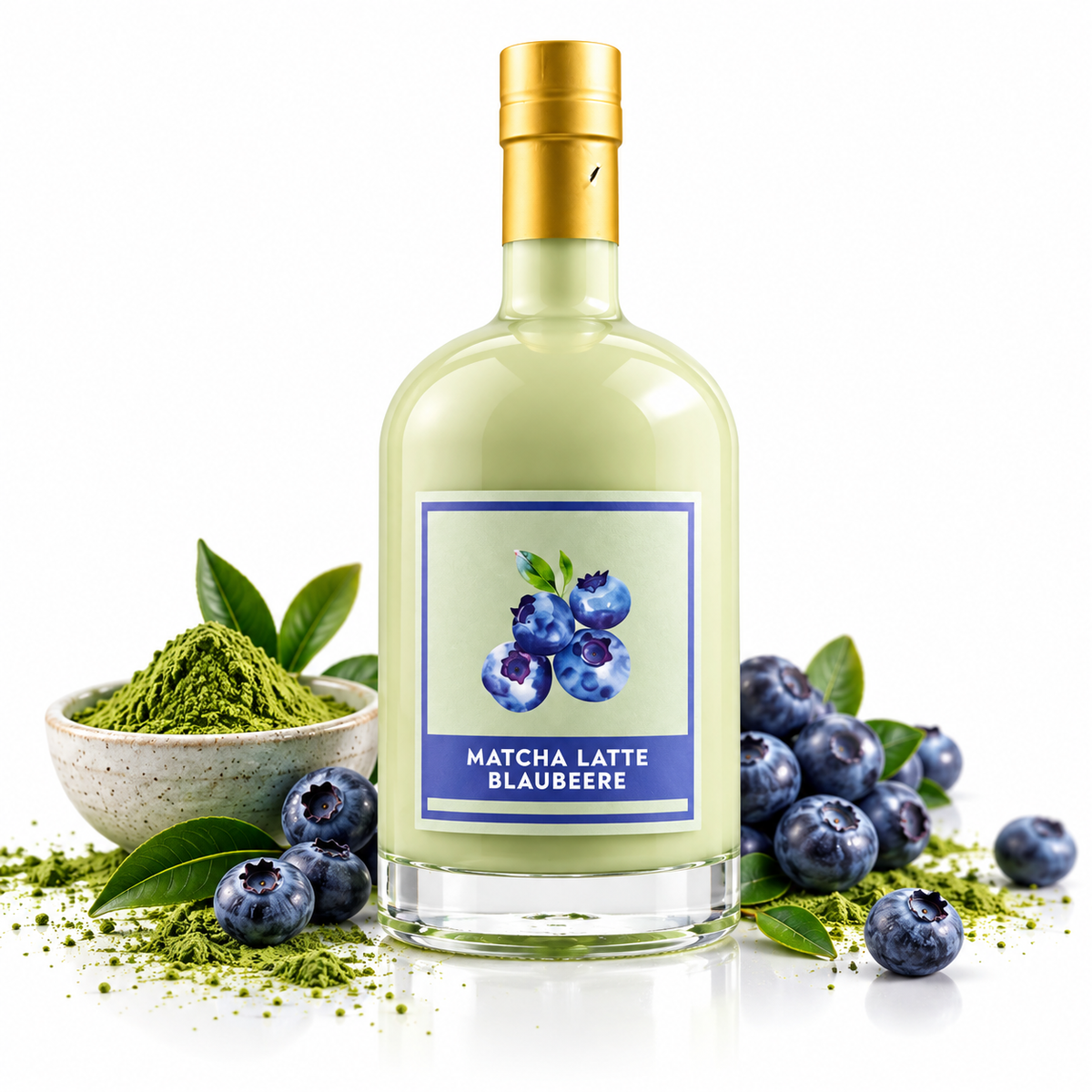 Matcha Likör in 4 Varianten (Original, Tropical, Blueberry, Erdbeere) | cremiger Matcha Latte Sahnelikör | 15%