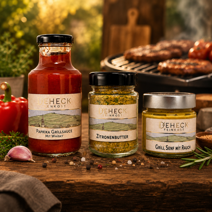 Mini BBQ Set | Barbecue Genuss- und Geschenkset | Grillsauce, Senf & Gewürz