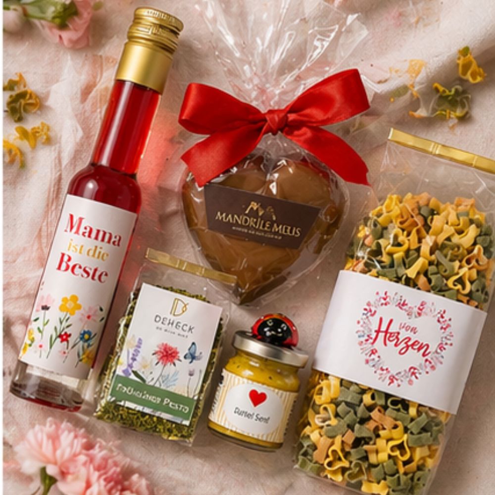 XXL Geschenk-Set für Muttertag | Danke Mama Box | mit Likör und Feinkost