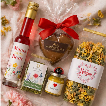 XXL Geschenk-Set für Muttertag | Danke Mama Box | mit Likör und Feinkost