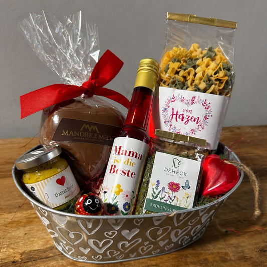 XXL Geschenk-Set für Muttertag | Danke Mama Box | mit Likör und Feinkost