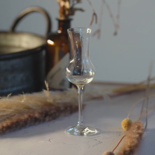 Traube Nuss Rum Likör von Deheck im Glas