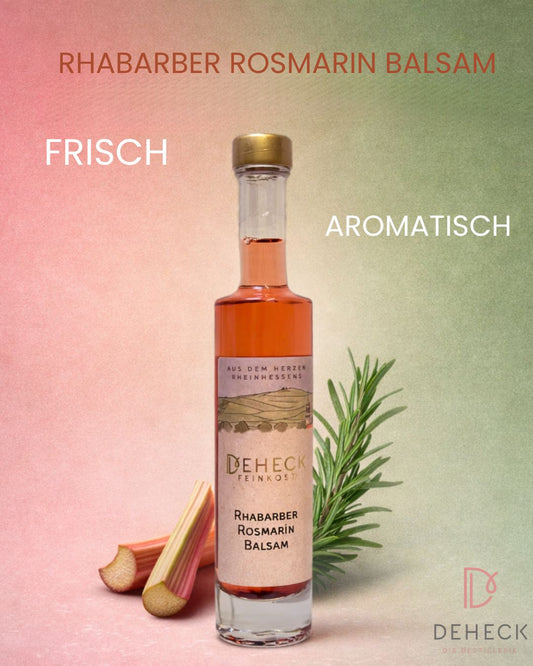 Rhabarber Rosmarin Essig Balsam Zubereitung