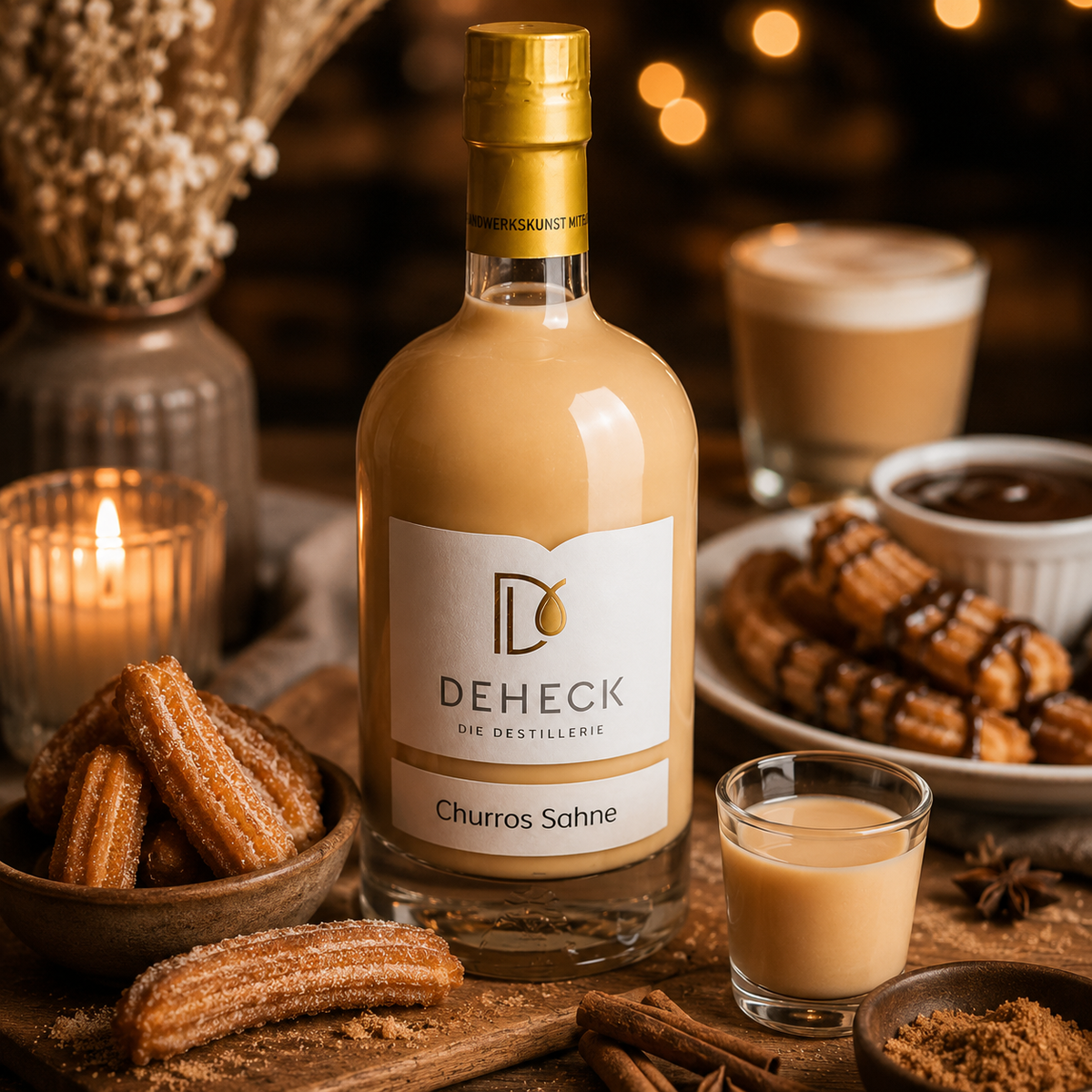 Churros Sahnelikör | cremiger Churro Likör wie das spanische Trend Gebäck | 15%