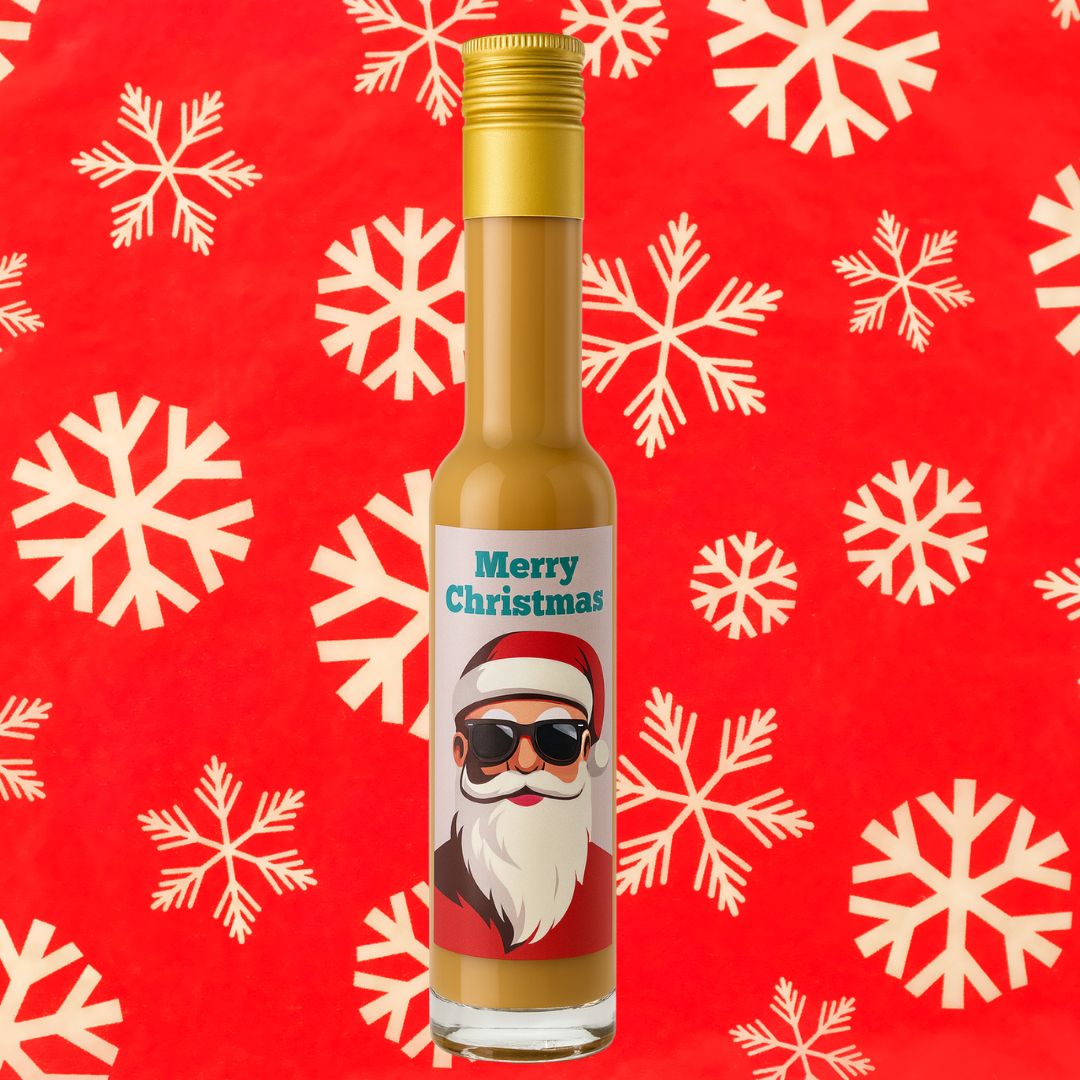Spekulatius Likör | Weihnachtsmann Sahnelikör mit Santa Motiv Retro  | 15%